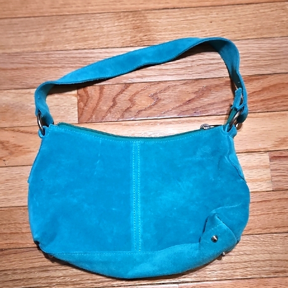 Appleseed's Genuine Leather Teal  Shoulder Bag - Picture 1 of 8